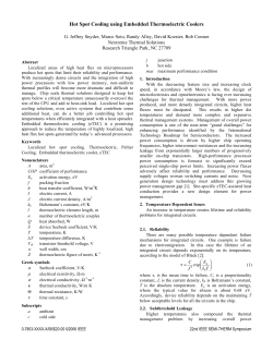 Hot Spot Cooling using Embedded Thermoelectric Coolers