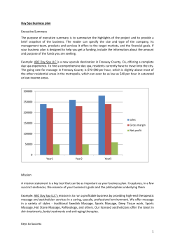 Sales Forecast - Big Daddy Business Plan