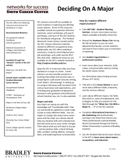 Deciding On A Major - Bradley University