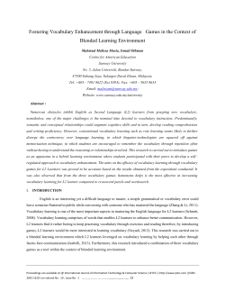 Fostering Vocabulary Enhancement through Language Games in