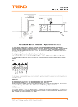 FCU EC Fan WT2 Strategy Data Sheet