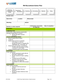 10 - RN Recruitment Action Plan