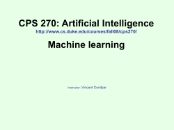 CPS 270 (Artificial Intelligence at Duke