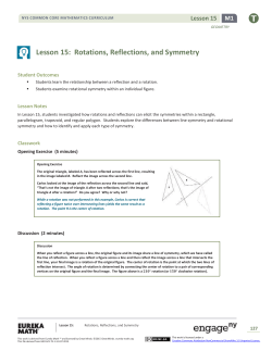 Geometry Module 1, Topic C, Lesson 15: Teacher