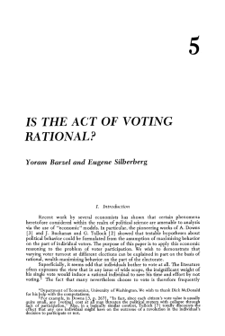 Is the act of voting rational?