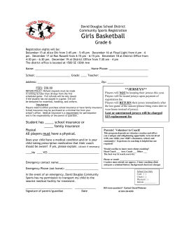 David Douglas School District Community Sports Registration Girls