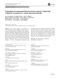 Naturalistic Developmental Behavioral Interventions: Empirically
