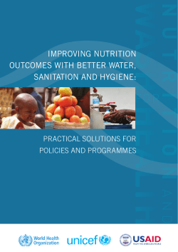 Improving nutrition outcomes with better water, sanitation