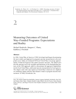 Measuring outcomes of United Way-funded programs