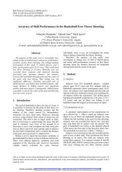 Accuracy of Skill Performance in the Basketball Free Throw Shooting