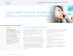 Cisco Digital Network Architecture Strategy and Analysis Services At