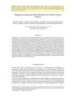 Mapping Learning and Game Mechanics for Serious Games