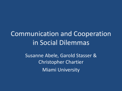 Communication and Cooperation in Social Dilemmas