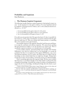 Probability and Scepticism