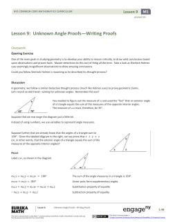 Geometry Module 1, Topic B, Lesson 9: Student Version