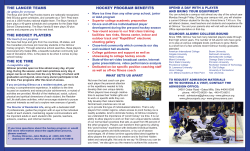 the LaNCer teaMS the hOCKeY pLaYerS hOCKeY prOGraM