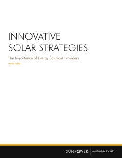 innovative solar strategies