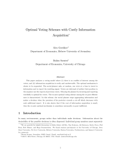 Optimal Voting Schemes with Costly Information