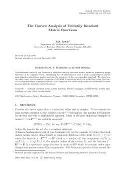 The Convex Analysis of Unitarily Invariant Matrix Functions