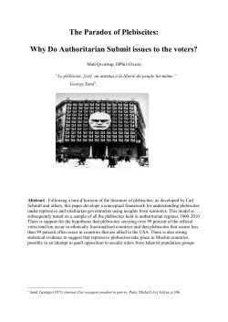 The Paradox of Plebiscites