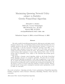 Maximizing Queueing Network Utility subject to Stability: Greedy