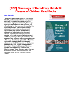 Neurology of Hereditary Metabolic Disease of