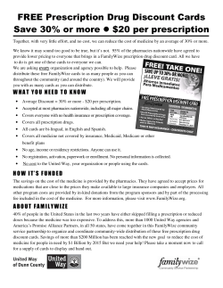 FREE Prescription Drug Discount Cards Save 30% or more $20 per