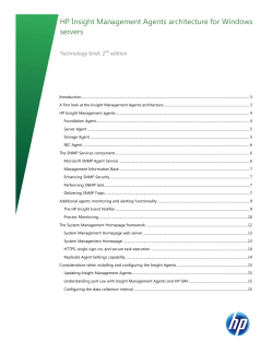HP Insight Management Agents architecture for Windows servers