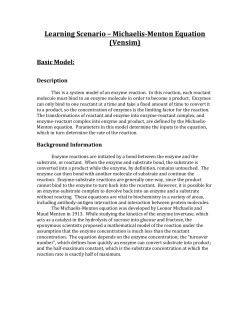 Michaelis-Menton Learning Scenario