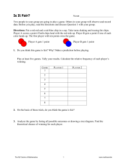 Exploring Chance - Is It Fair?