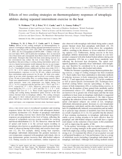 Effects of two cooling strategies on thermoregulatory responses of