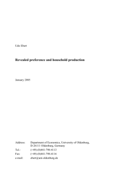 Revealed preference and household production