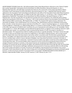ADVERTISEMENT FOR BIDS Project No. S-60