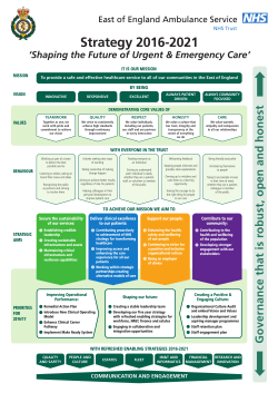 Strategy 2016-2021 - East of England Ambulance Service