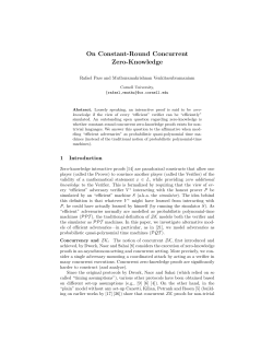 On Constant-Round Concurrent Zero-Knowledge