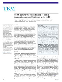 Health behavior models in the age of mobile interventions: are our