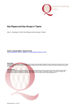 Key Players and Key Groups in Teams - Pure