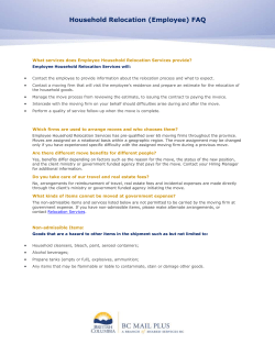 Household Relocation (Employee) FA Q