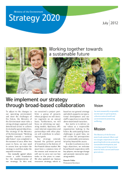Ministry of the Environment strategy 2020