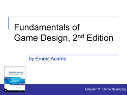 Fundamentals of Game Design, 2nd Edition - Ch 11
