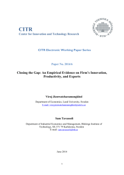 Closing the Gap: An Empirical Evidence on Firm`s Innovation