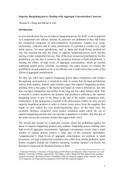 Superior Bargaining power - ASCOLA Conference 2015 TOKYO