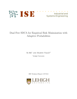 Dual Free SDCA for Empirical Risk Minimization with Adaptive