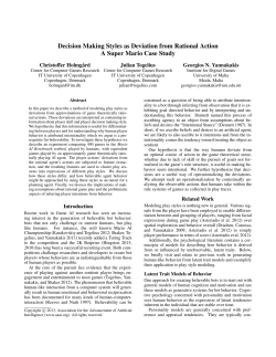 Decision Making Styles as Deviation from Rational Action A Super