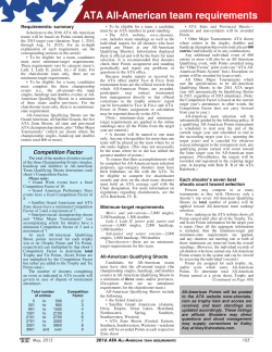 ATA All-American team requirements
