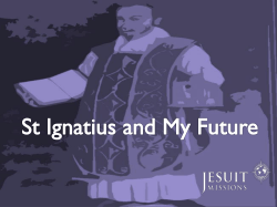 St Ignatius and My Future