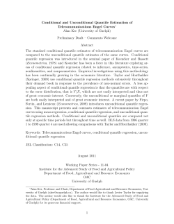 Conditional and Unconditional Quantile Estimation of