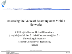 Assessing the Value of Roaming over Mobile Networks