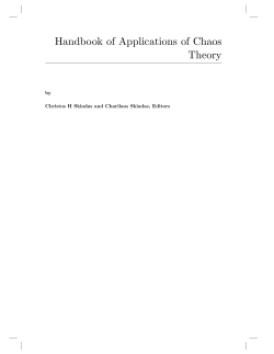 Handbook of Applications of Chaos Theory