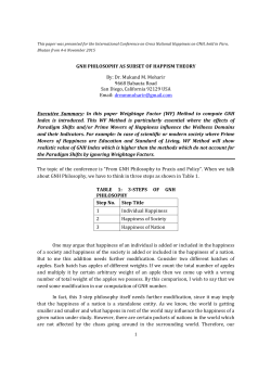 15. GNH PHILOSOPHY AS SUBSET OF HAPPISM THEORY